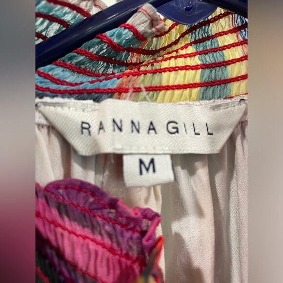 Ranna Gill (Anthropologie) Geo Halter Maxi Dress- M - Picture 4 of 10